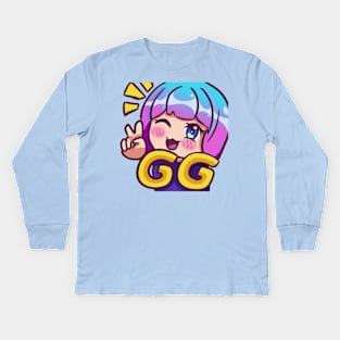 GG Winky face - Gruntcooker Kids Long Sleeve T-Shirt